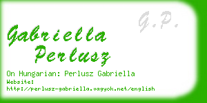 gabriella perlusz business card